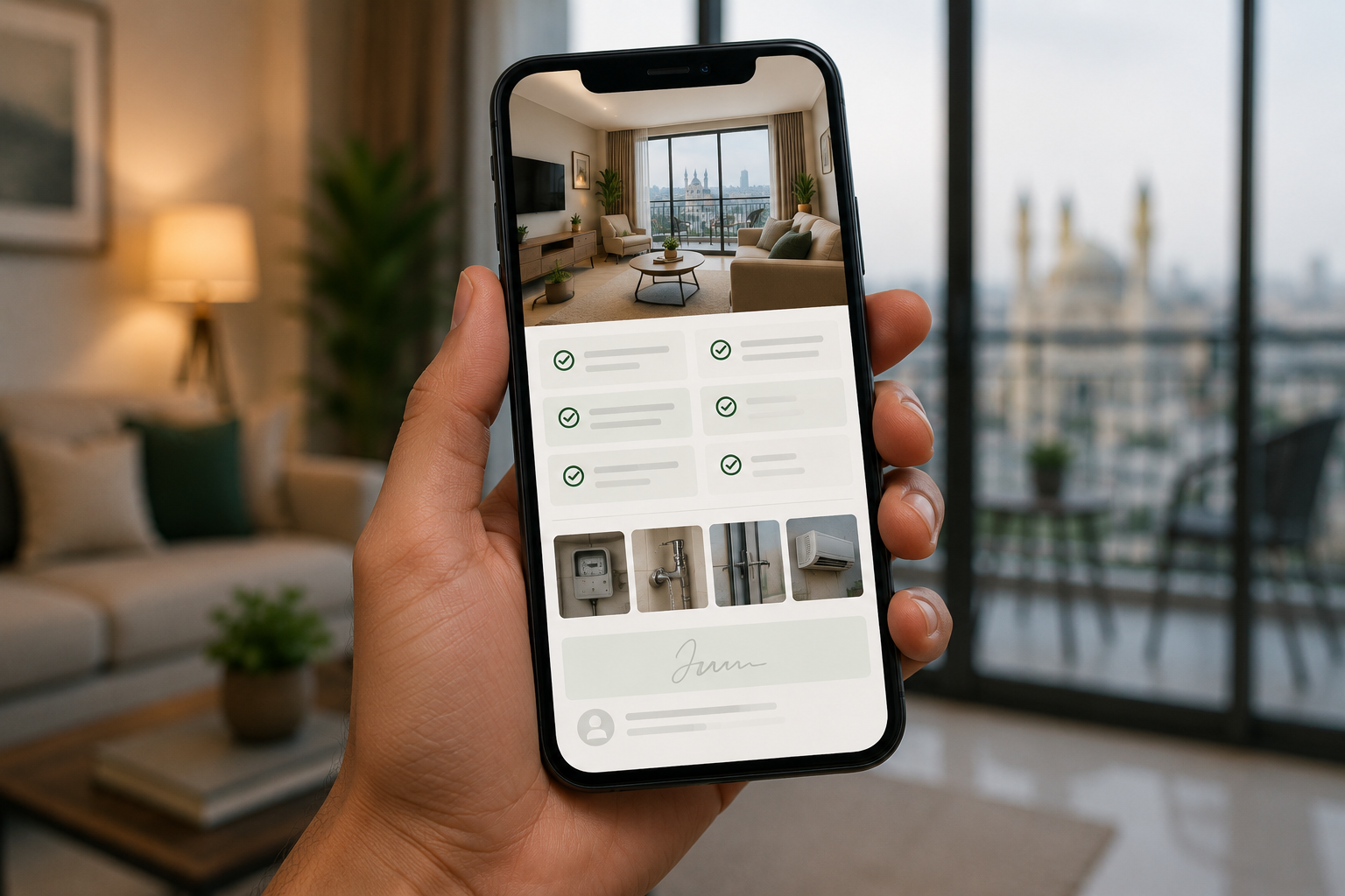 KeyKeeper visit report on phone